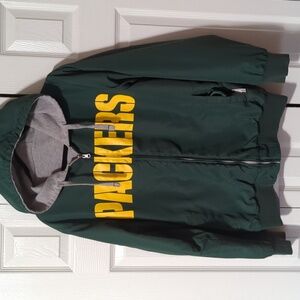 Vintage green Bay Packers Reversible Jacket Hoodie Small #384